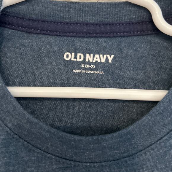 Old Navy Boys Long Sleeve Graphic Tee Solarwinds Blue Small - Picture 2 of 6